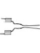 Dynomax Exhaust System Dual Ultra Flo Cat-Back 2-1/2 in Tailpipe 3 in T
