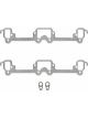 Fel-Pro Exhaust Manifold / Header Gasket Stock Port Composite Small (MS 90460)
