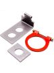 Ford Tow Loop Weld-On Rear Bumper Bracket Removable Steel Red Pain
