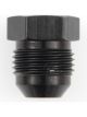 Fragola Fitting Plug 10 AN Hex Head Aluminum Black Anodize