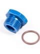 Fragola Fitting Plug 10 AN Male O-Ring Hex Head Aluminum Blue Anodize