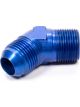 Fragola Fitting Adapter 45 Degree 10 AN Male to 3/8 in NPT Male Alumin