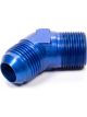 Fragola Fitting Adapter 45 Degree 12 AN Male to 3/4 in NPT Male Alumin