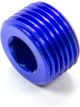 Fragola Fitting Plug 3/8 in NPT Allen Head Aluminum Blue Anodize