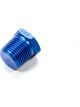 Fragola Fitting Plug 3/8 in NPT Hex Head Aluminum Blue Anodize