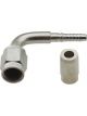 Fragola Fitting Hose End 90 Degree 6 AN Hose to 3 AN Female Steel Zin
