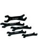 Fragola AN Wrench Set Double End 5 Piece 6 AN to 16 AN Aluminum Black