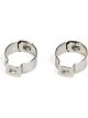 Fragola Hose Clamp Band Push Lock Clamp 4 AN Stainless Natural Pair