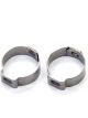 Fragola Hose Clamp Band Push Lock Clamp 6 AN Stainless Natural Pair