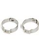 Fragola Hose Clamp Band Push Lock Clamp 8 AN Stainless Natural Pair