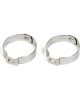 Fragola Hose Clamp Band Push Lock Clamp 10 AN Stainless Natural Pair