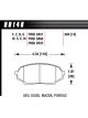 Hawk Brake Brake Pads Blue Compound Low-Intermediate Torque Low-Mid (HB148E560)