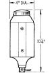 Jaz Fuel Cell Junior Dragster 1 qt 4 x 4 x 10-1/4 in Tall 1/4 in P