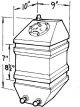 Jaz Fuel Cell Drag Race 4 gal 9 x 10 x 17 in Tall Two 8 AN Outlets