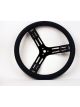 Longacre Steering Wheel 15 in Diameter 3 Spoke 2-3/4 in Dish Black R