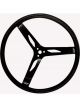 Longacre Steering Wheel 17 in Diameter 3 Spoke 2-3/4 in Dish Black N