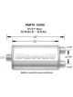 Magnaflow Perf Exhaust Muffler 2-1/2 in Center Inlet Dual 2-1/4 in Outl