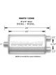 Magnaflow Perf Exhaust Muffler 3 in Center Inlet Dual 2-1/2 Outlets 22
