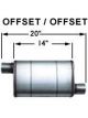 Magnaflow Perf Exhaust Muffler XL 3 Chamber 3 in Offset Inlet 3 in Offs