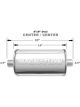 Magnaflow Perf Exhaust Muffler 2-1/2 in Center Inlet 2-1/2 in Center Ou