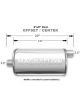 Magnaflow Perf Exhaust Muffler 2-1/2 in Offset Inlet 2-1/2 in Center Ou