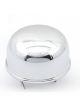 Mr Gasket Breather Push-On Round Mr. Gasket Logo Steel Chrome Factory Oi