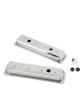 Mr Gasket Valve Cover Stock Height Baffled Breather Hole Steel Chrome Ce