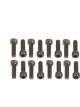 Mr Gasket Header Bolt 8 mm x 1.25 Thread 25 mm Long Hex Head Steel Black