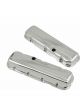Mr Gasket Valve Cover Stock Height Baffled Breather Hole Steel Chrome Bi