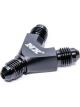 Nitrous Express Fitting Y Block 4 AN Male Inlet Dual 4 AN Male Outlets