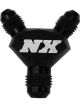 Nitrous Express Fitting Y Block 6 AN Male Inlet Dual 6 AN Male Outlets