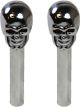 RPC Door Lock Knobs Skull Plastic Chrome Pair