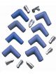 Taylor/Vertex Boot / Terminal Kit Spark Plug 8 mm Blue 90 Degree Set of