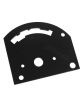 TCI Shifter Gate Plate 4-Speed Reverse Pattern Steel Black Paint TCI O