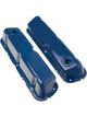 Trans-Dapt Valve Cover Stock Height Baffled Breather Holes Steel Blue