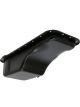 Trans-Dapt Engine Oil Pan Front Sump 4 qt Stock Depth Steel Black Powder