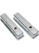 Trans-Dapt Valve Cover Tall Baffled Breather Holes Steel Chrome Small Bl
