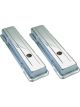 Trans-Dapt Valve Cover Stock Height Baffled Breather Holes Steel Chrome 
