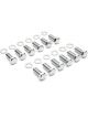Trans-Dapt Intake Manifold Bolt Kit Hex Head Steel Chrome Small Block Ch