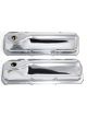 Trans-Dapt Valve Cover Stock Height Baffled Breather Holes Steel Chrome 