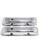 Trans-Dapt Valve Cover Stock Height Baffled Breather Holes Steel Chrome 