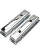 Trans-Dapt Valve Cover Stock Height Baffled Breather Holes Steel Chrome 