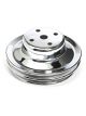 Trans-Dapt Water Pump Pulley V-Belt 2 Groove 6.300 in Diameter Steel Chr