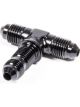 Triple X Race Components Fitting Bulkhead Tee 4 AN Male x 4 AN Ma