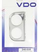 VDO Gauge Mounting Panel Two 2-1/16 in Holes Steel Chrome Universal (240-035)