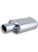Vibrant Performance Muffler Streetpower 2-1/2 in Center Inlet 4 in Round