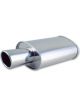 Vibrant Performance Muffler Streetpower 2-1/2 in Center Inlet 4 in Round