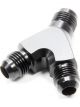 Vibrant Performance Fitting Y Block 6 AN Male Inlet Dual 6 AN Male Outl