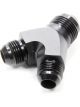Vibrant Performance Fitting Y Block 12 AN Male Inlet Dual 10 AN Male Ou