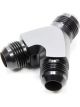 Vibrant Performance Fitting Y Block 12 AN Male Inlet Dual 12 AN Male Ou